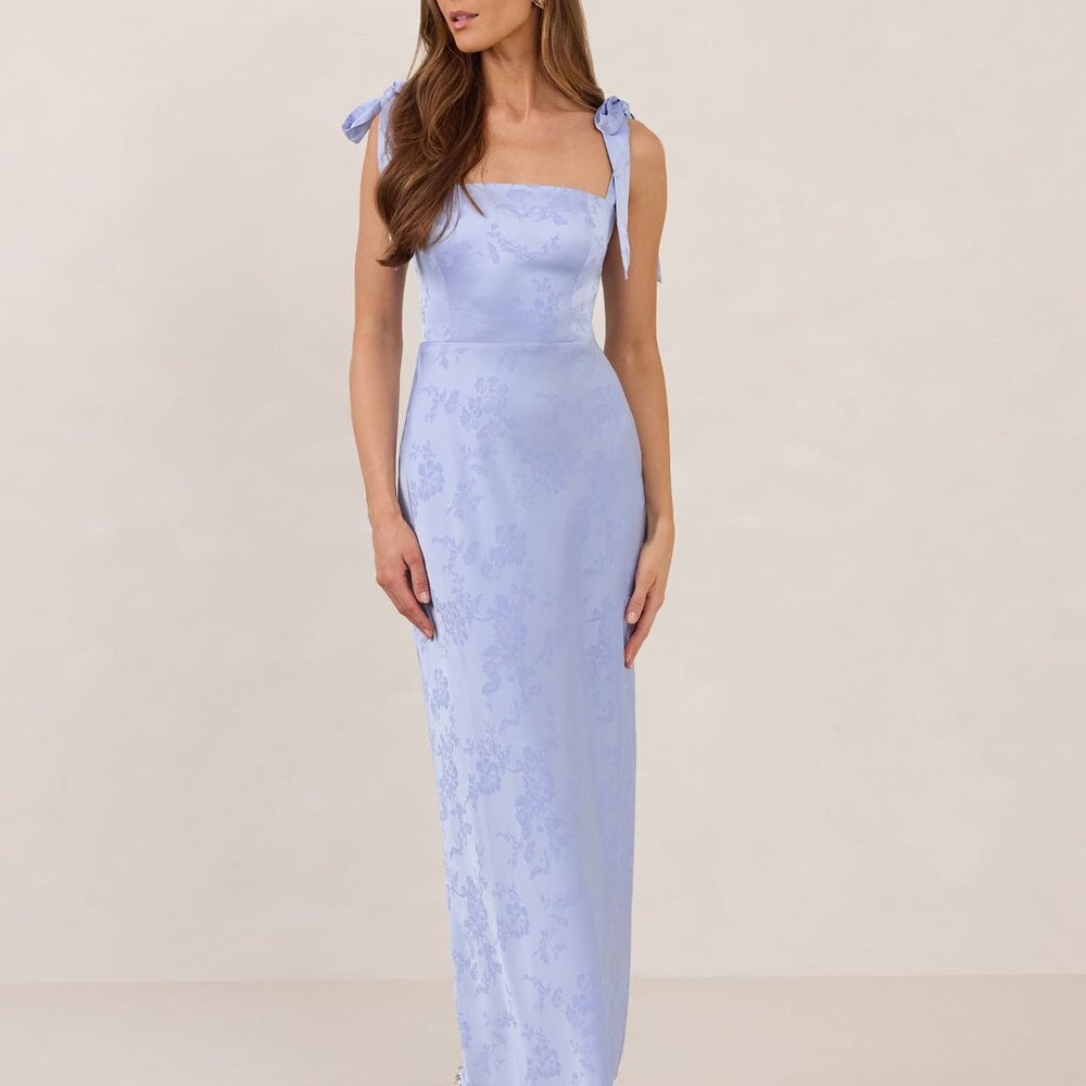 Park & Fifth Dalton Dress Size MM / Cornflower Jacquard - Picture 2 of 5